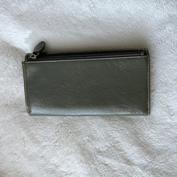 Stunning Classic Green Coach Leather Wallet With Pink Interior - Picture 2 of 4